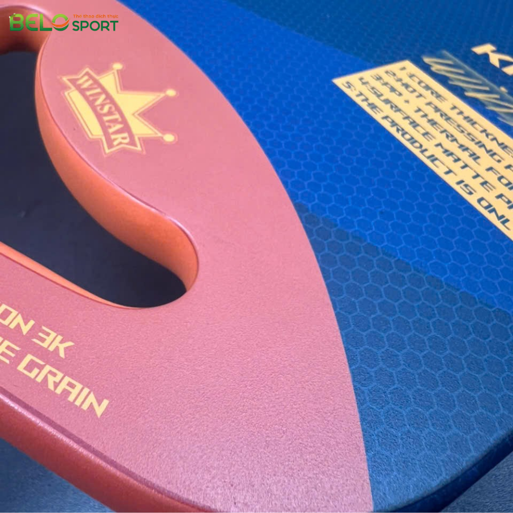 Vợt Pickleball Winstar Katana Carbon Fiber Grain - Màu Đỏ