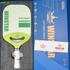 Vợt Pickleball Winstar Katana Carbon Fiber Grain - Màu Xanh Trắng