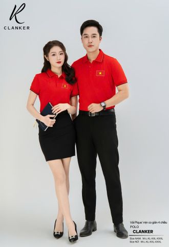 Áo Cờ Đỏ Sao Vàng Polo Thể Thao  Nam Nữ