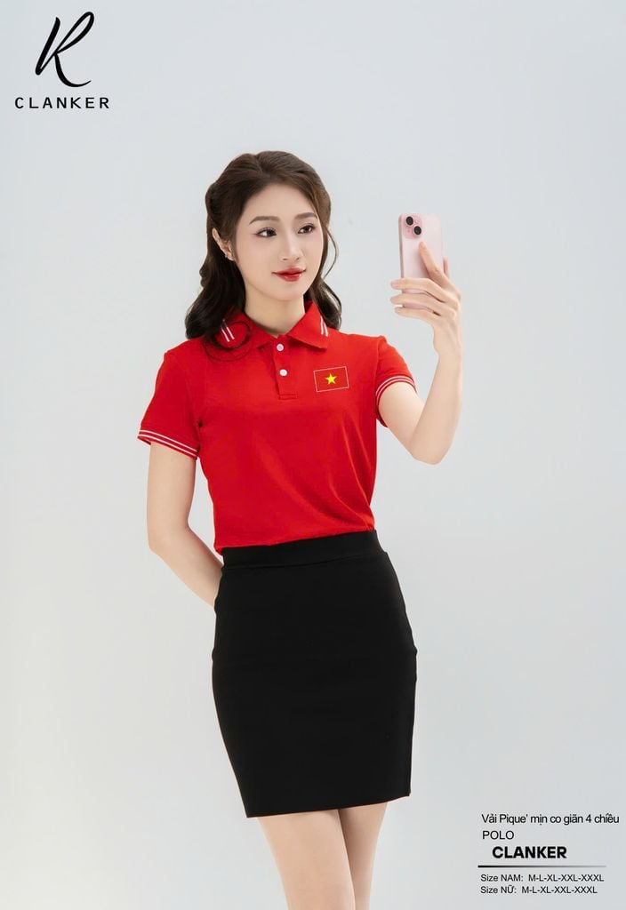 Áo Polo Thể Thao CLANKER Cờ Đỏ Sao Vàng
