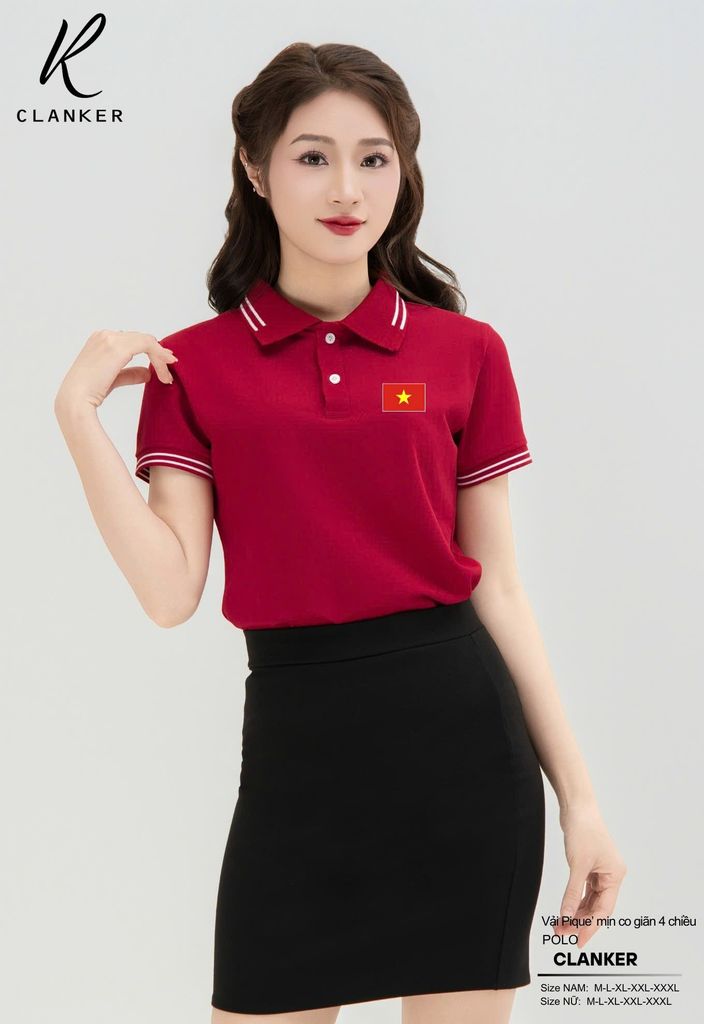 Áo Polo Thể Thao CLANKER Cờ Đỏ Sao Vàng