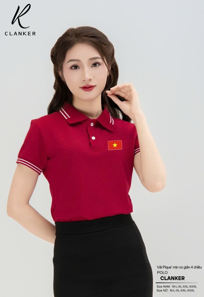 Áo Polo Thể Thao CLANKER Cờ Đỏ Sao Vàng