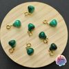 Điêu khắc đá - Charm quả lê Malachite