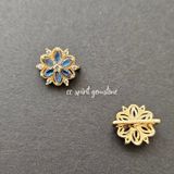  Charm đồng - Charm xâu vòng đôi hoa thược dược 