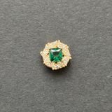  Charm đồng - charm hộp đa giác 