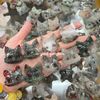 Điêu khắc đá - Mặt nạ mèo tai dựng Dragon Bloodstone