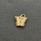  Charm đồng - Charm tòn teng Bướm cánh đôi 