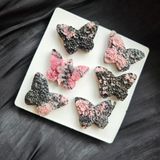  Điêu khắc đá - Hồ điệp Rhodonite 