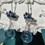  Bông tai Aquamarine - Đồng điếu Bình an 