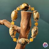  Vòng thiết kế - Vòng Hổ phách trứng cút + mật vàng 