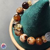  Vòng thiết kế - Brown Sakura Mã não hoa anh đào cà phê 