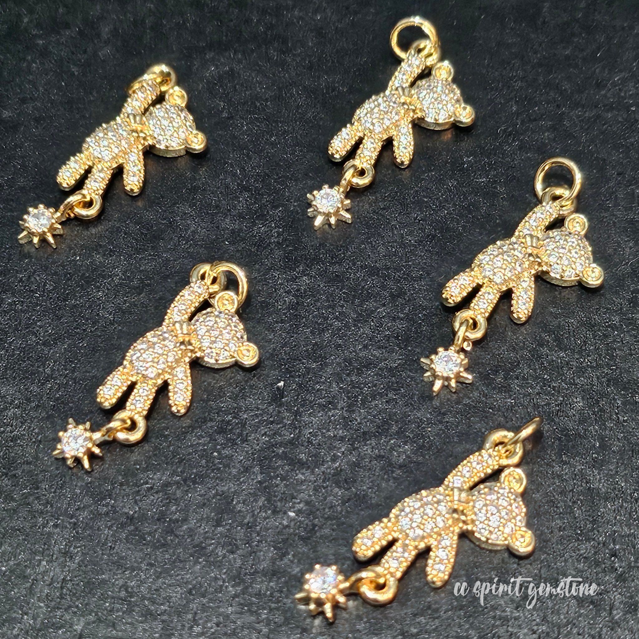  Charm đồng - Charm tòn teng gấu misa 