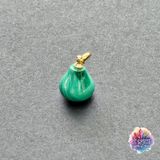 Điêu khắc đá - Charm quả lê Malachite 