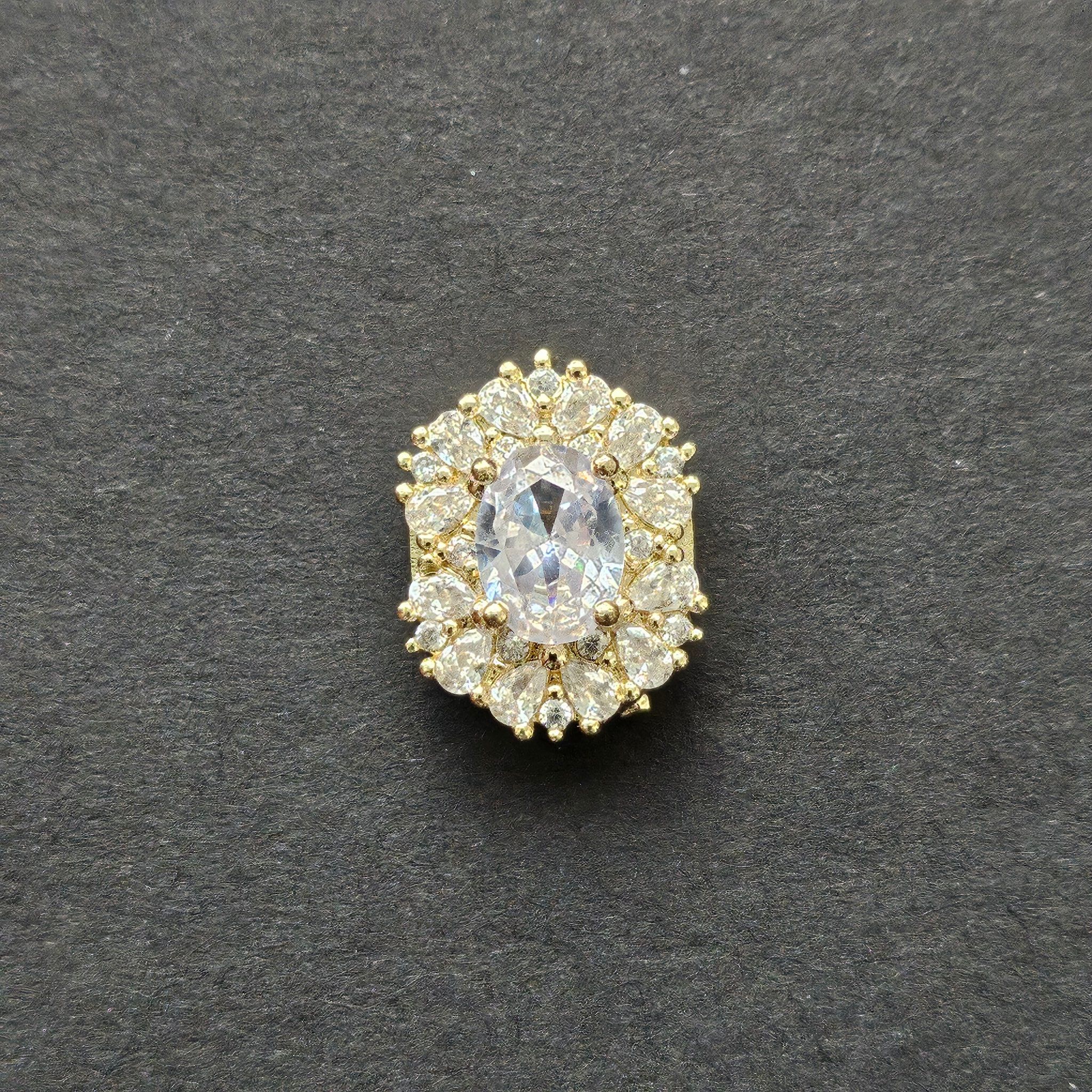  Charm đồng - charm hộp hình thoi 
