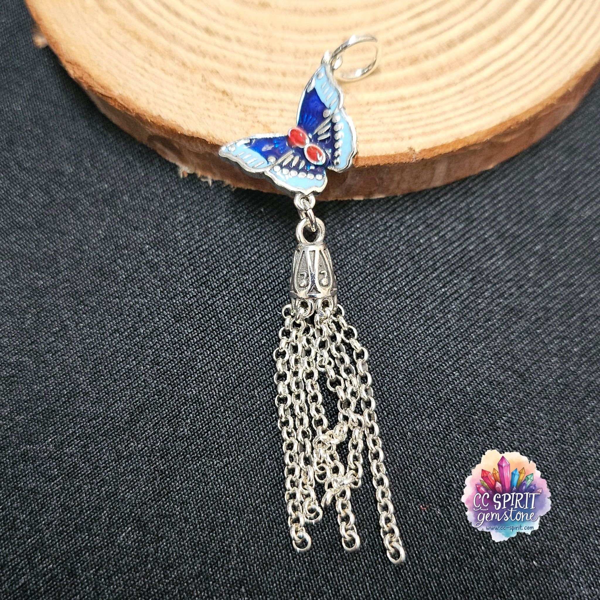  Charm S925 - Bướm xanh 