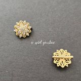  Charm đồng - Charm xâu vòng đôi hoa thược dược 