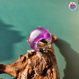  Nhẫn đá Thạch anh tím trăng khuyết 