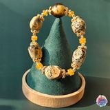  Vòng thiết kế - Vòng Hổ phách trứng cút + mật vàng 