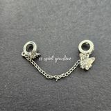  Charm đồng - Charm dây màu bạc 
