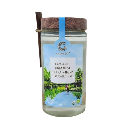  Dầu dừa hữu cơ thượng hạng Cocovie 720ml 
