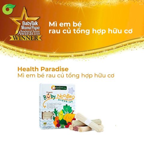  Mỳ rau củ hữu cơ trẻ em Health Paradise 240gr 