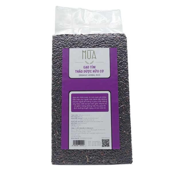  Gạo Tím Thảo Dược hữu cơ Mùa 2kg 