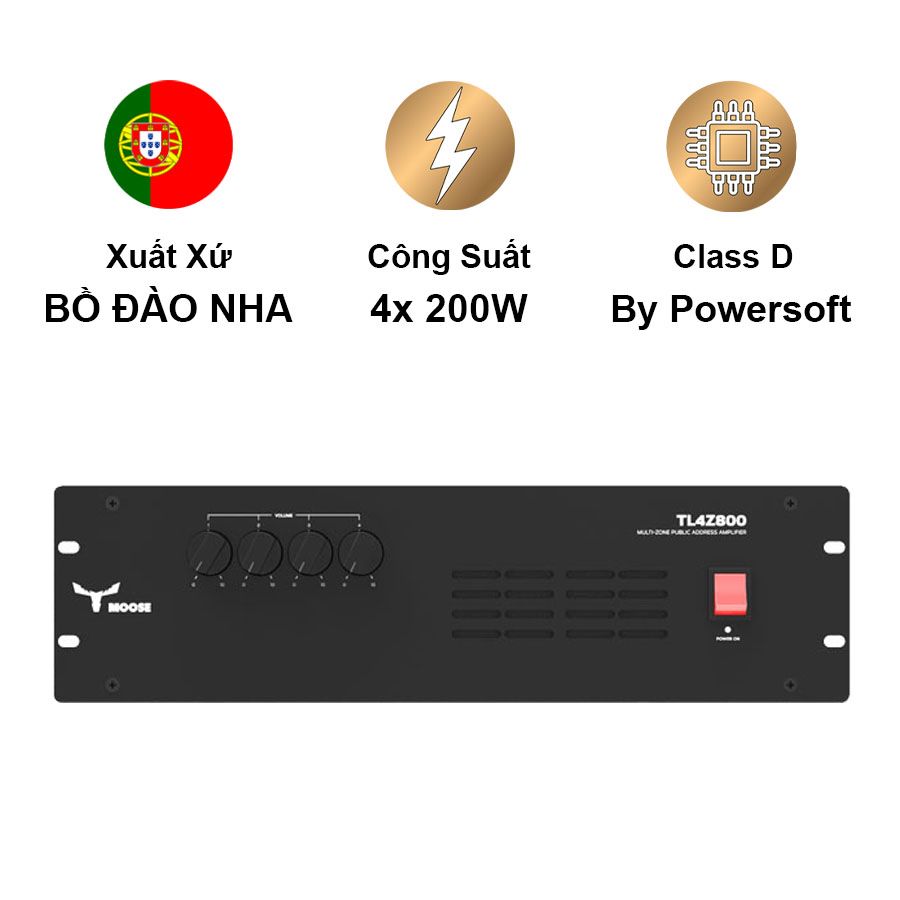 Cục Đẩy Công Suất MOOSE TL 4Z800