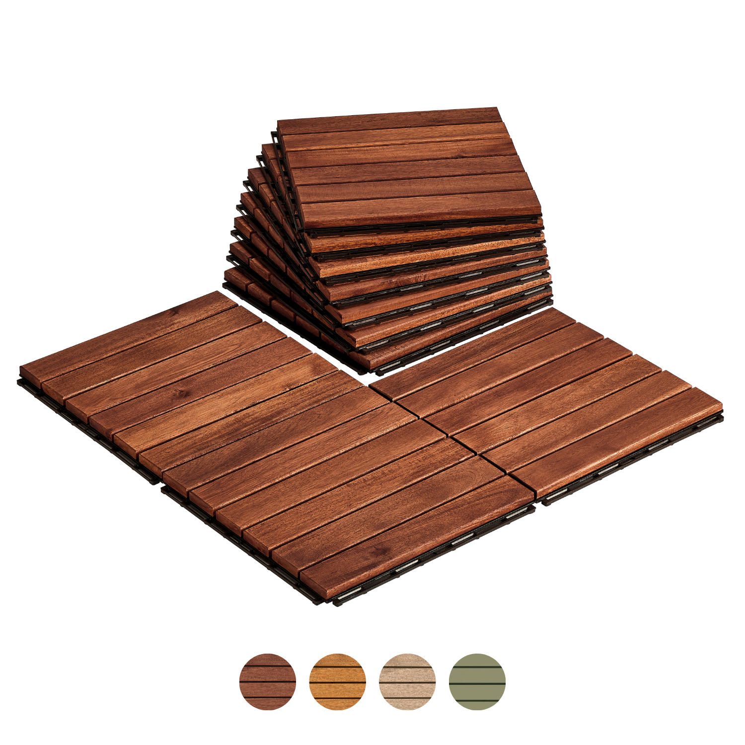  Deck Tile - Striple Pattern - Square Joints 