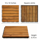  Deck Tile - Striple Pattern - Square Joints 
