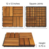  Deck Tile - Checker Pattern - Square Joints 