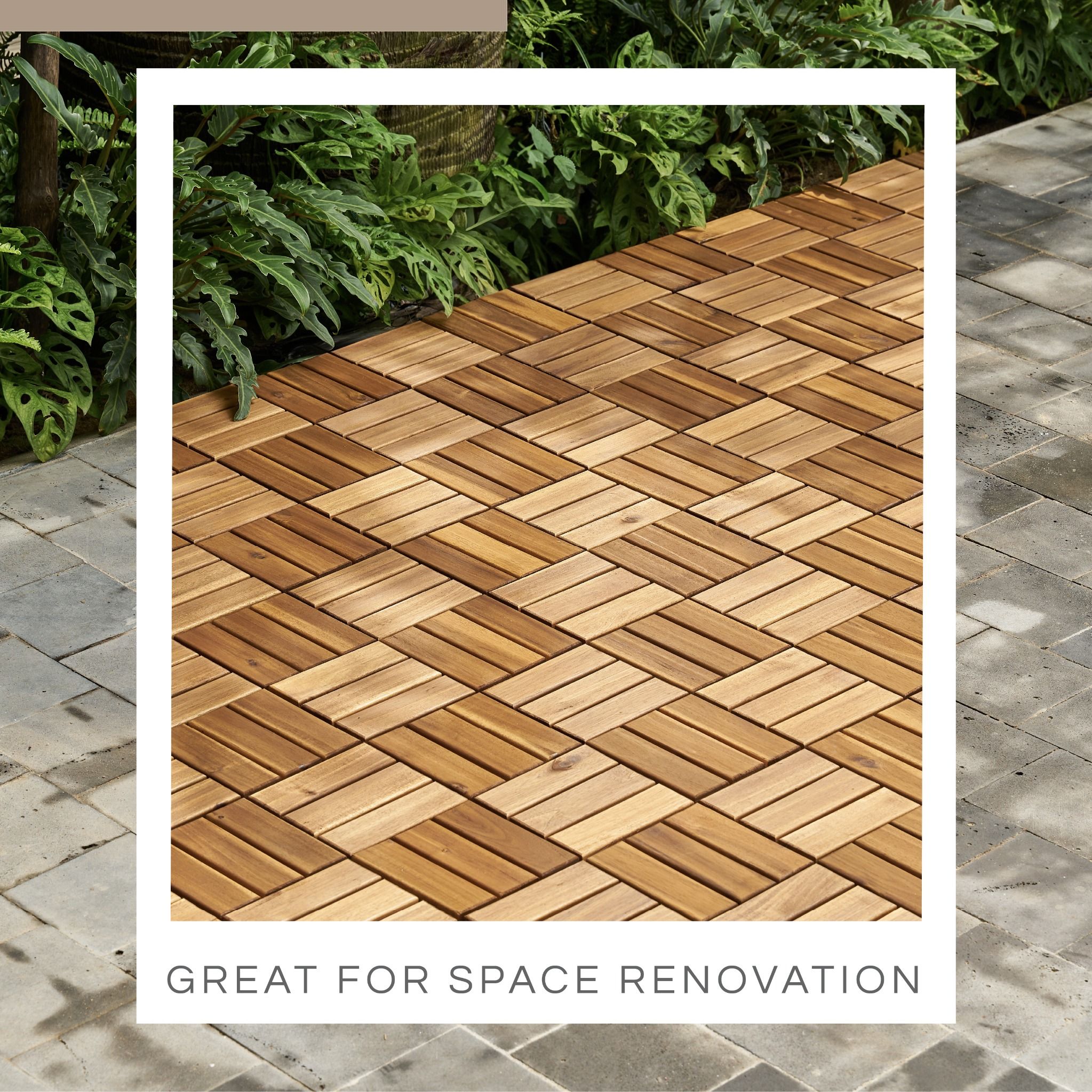  Deck Tile - Checker Pattern - Round Joints 