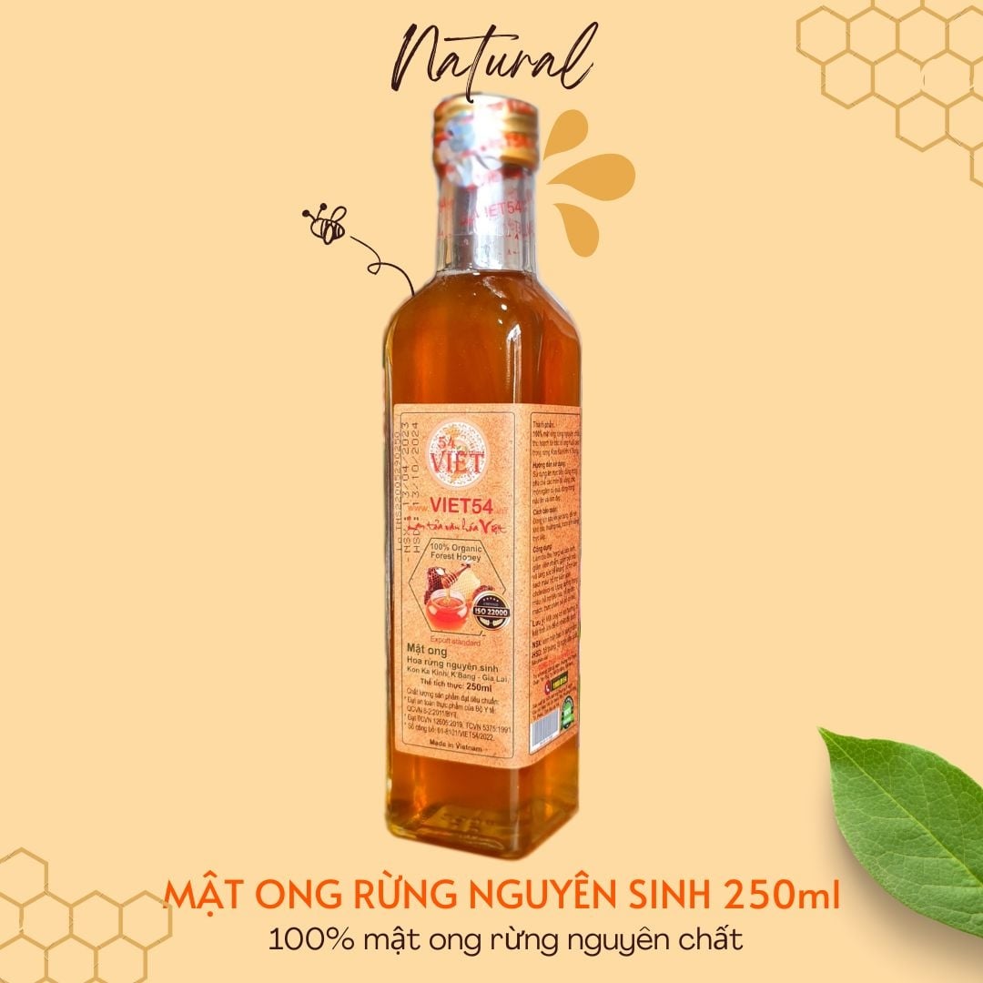 Mật Ong Rừng Nguyên Sinh Kon Ka Kinh/ KBang – Gia Lai – chai 250ml