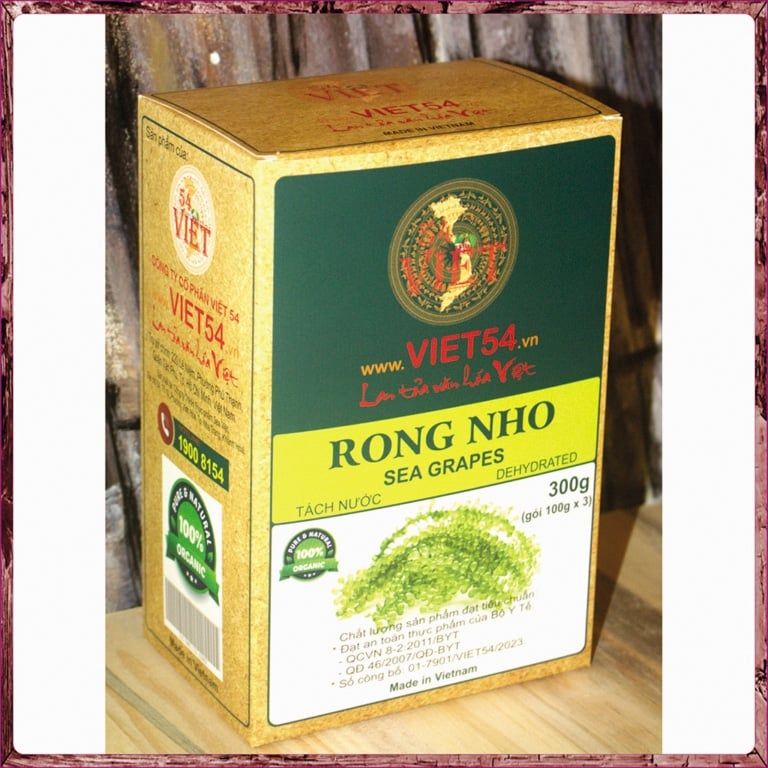 Rong Nho Tách Nước – 300g/Hộp (Gồm 03 Gói 100gr)