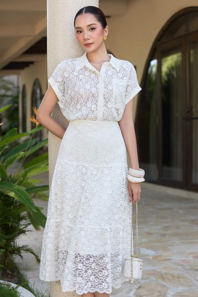  ÁO SƠ MI REN TAY HẾN 