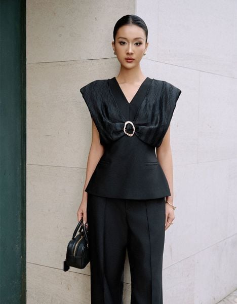  ÁO PHỐI SÓNG ĐEN 