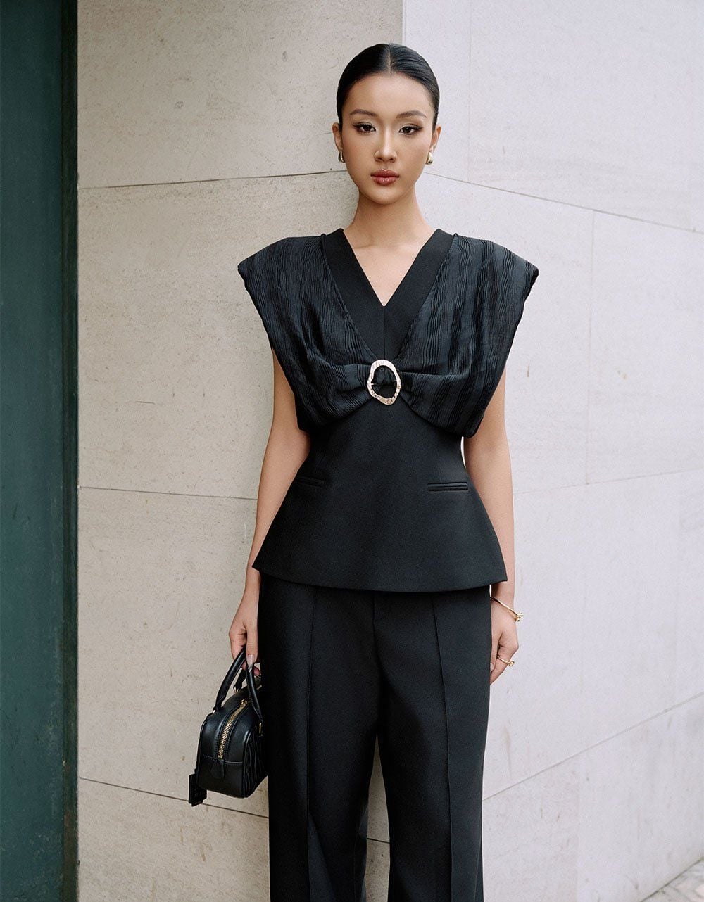  ÁO PHỐI SÓNG ĐEN 