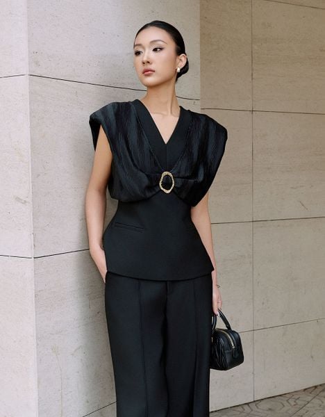  ÁO PHỐI SÓNG ĐEN 