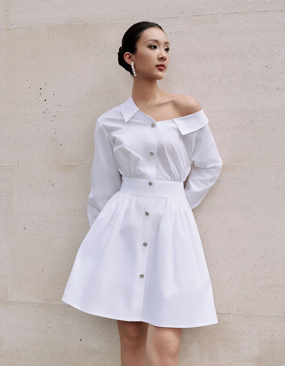  ĐẦM HỞ VAI CỔ LIỀN 