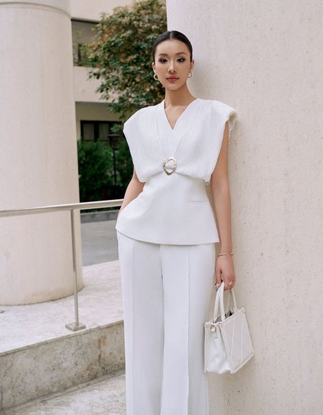  ÁO PHỐI SÓNG TRẮNG 