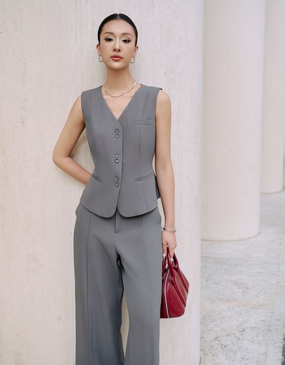  ÁO GILE CÀI ĐAI SAU 