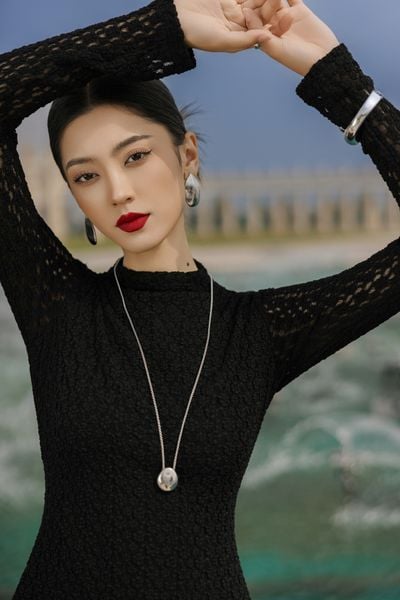  ĐẦM DÀI TAY REN PHỐI CHÂN BOOM 