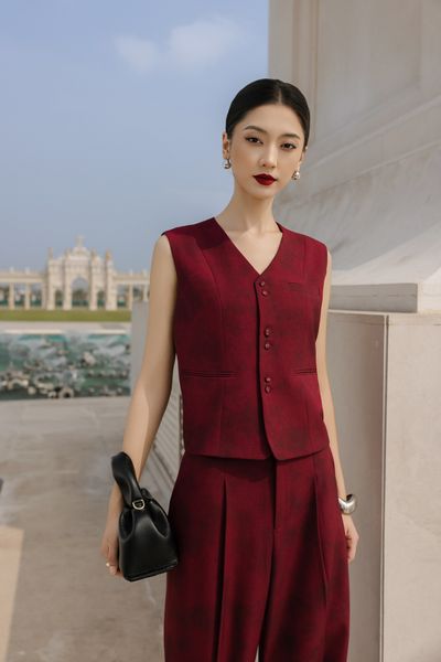  ÁO VEST BUỘC NƠ SAU 