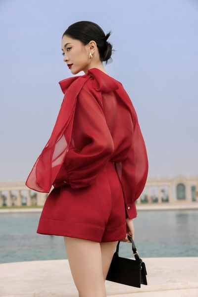  QUẦN SOOC ĐỎ NHÚN PHỒNG 