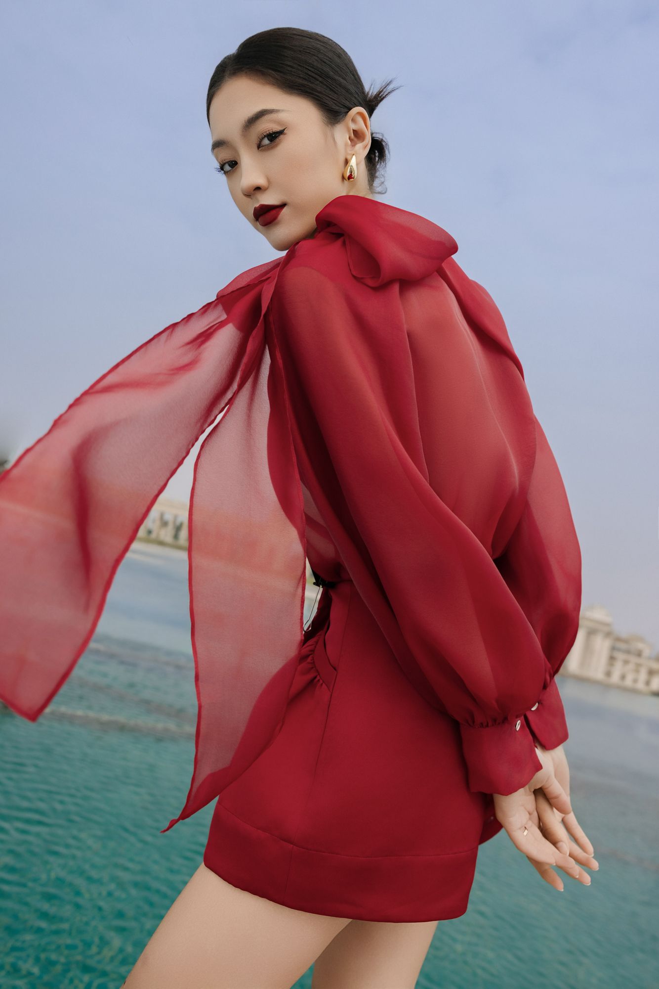  QUẦN SOOC ĐỎ NHÚN PHỒNG 