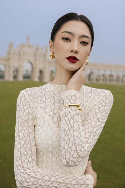  ĐẦM MAXI REN CỔ LEO DÀI TAY 