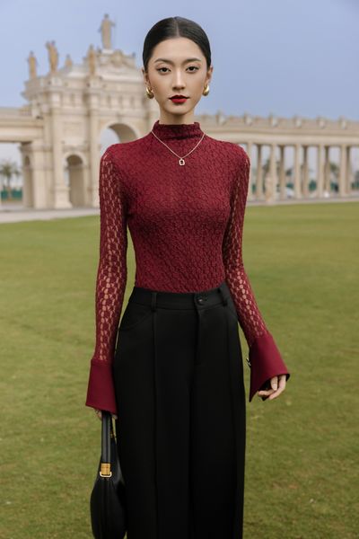  QUẦN XUÔNG ỐNG ĐỨNG MÍ GÂN ĐEN 