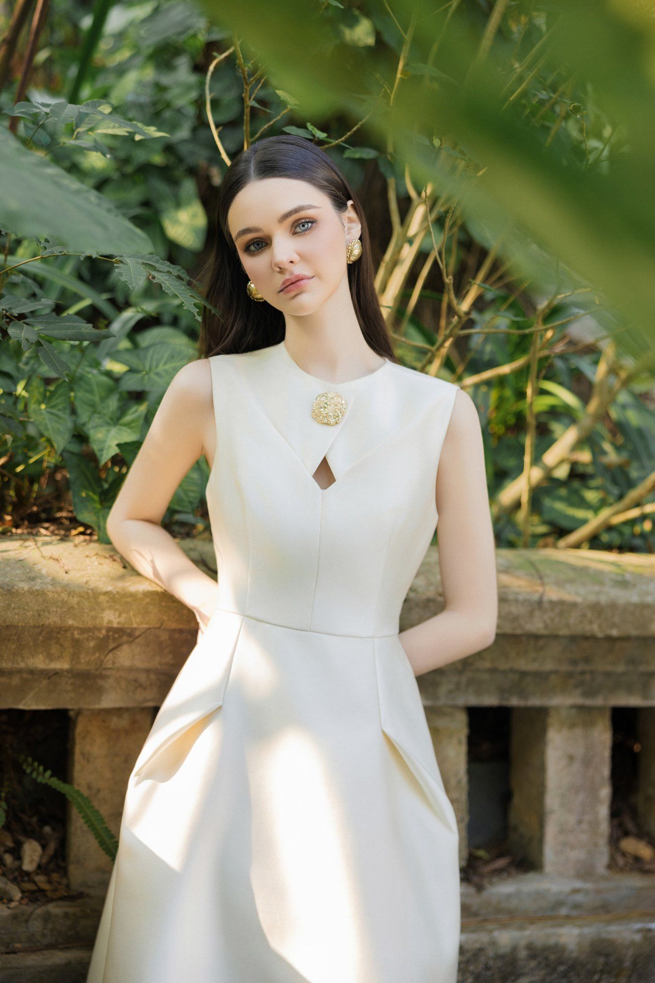  ĐẦM CỔ XẾP NẾP THÂN VÁY XÒE 