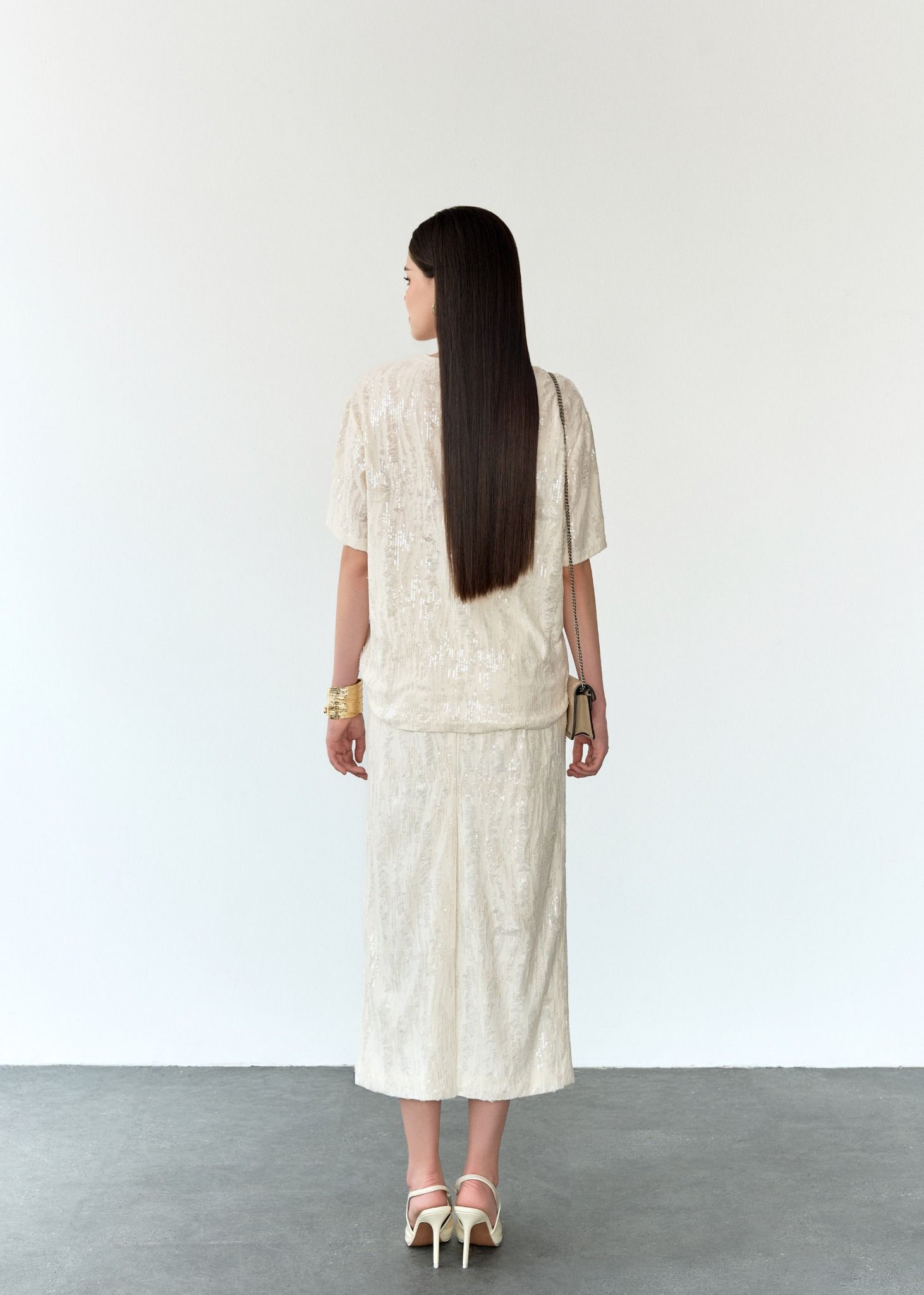  CHÂN VÁY BÚT CHÌ DÀI ĐÍNH SA QUIN 