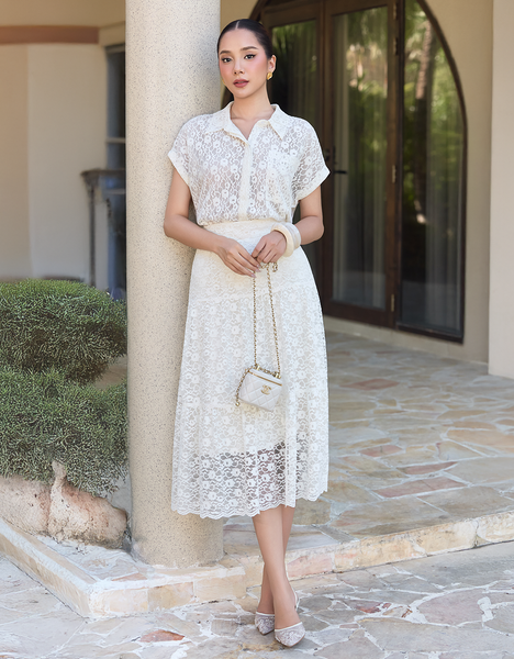  ÁO SƠ MI REN TAY HẾN 