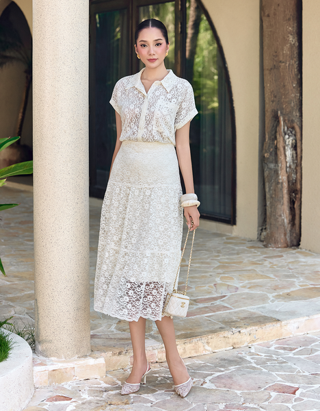  ÁO SƠ MI REN TAY HẾN 